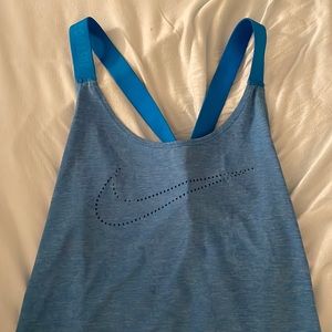 Blue Nike Razorback Tank Top